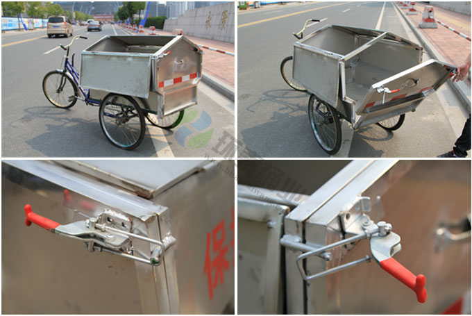 翻蓋式人力三輪垃圾清運(yùn)車