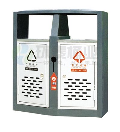 帶電池盒分類沖孔鋼制垃圾筒