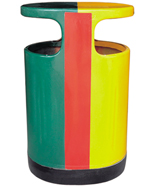 雙色玻璃鋼分類(lèi)垃圾箱HT-BLG2240