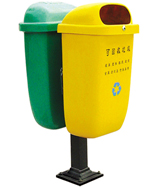 戶(hù)外雙色玻璃鋼分類(lèi)垃圾桶HT-BLG2340